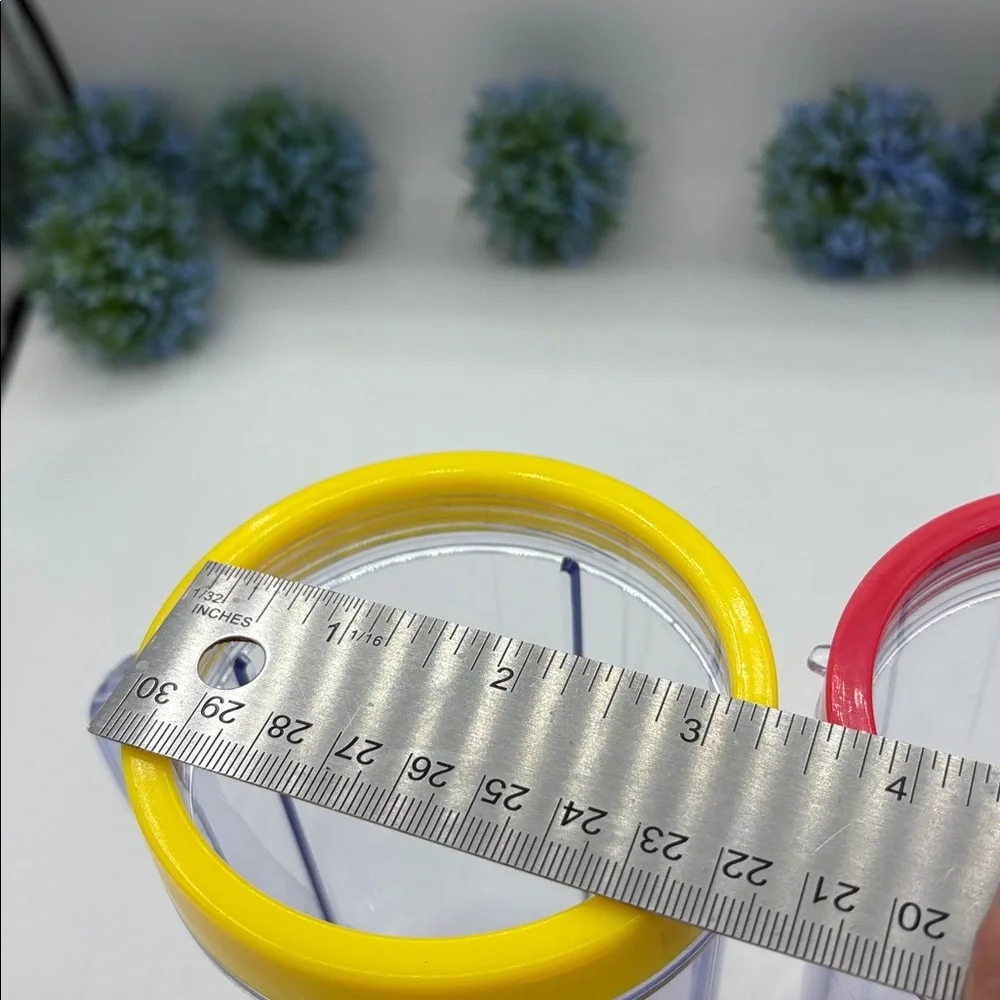 Magic Bullet Replacement Cups, Color Rim Rings Red,Yellow - Picture 9 of 9